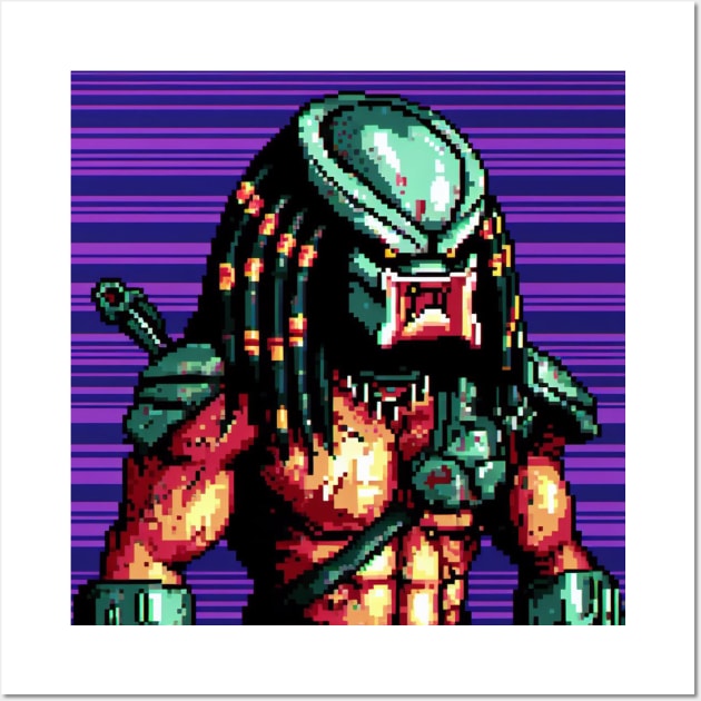 Gladiator Predator 8 bit Wall Art by nerd.collect